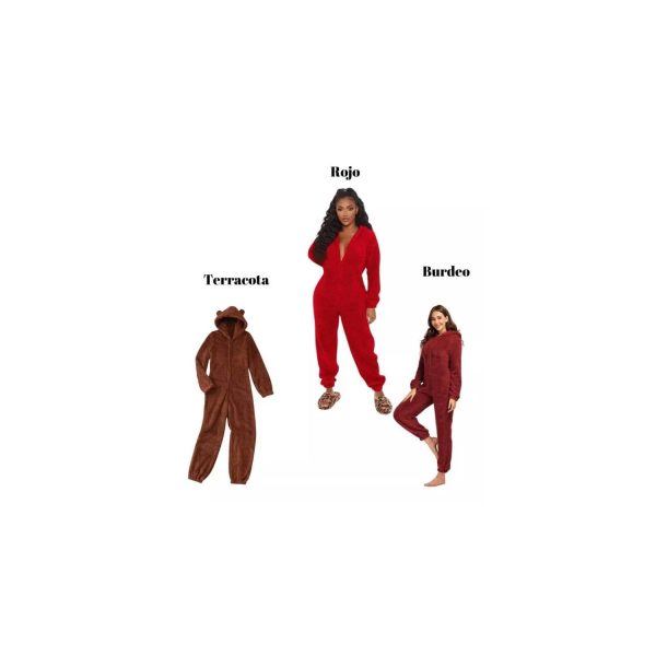 Pijama Enterito Tedy Mujer Invierno Osito - Imagen 4