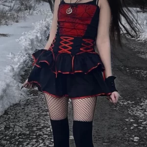 Falda Plisada Estilo Gótico