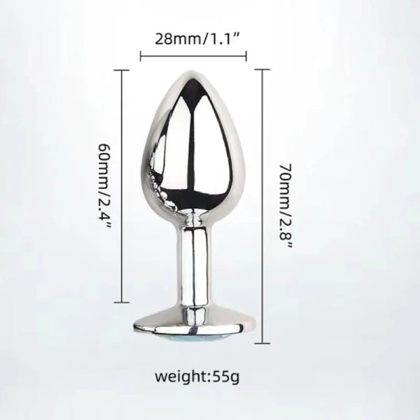 Plug Anal Dilatador Acero Inoxidable Cristal Talla S - Imagen 3
