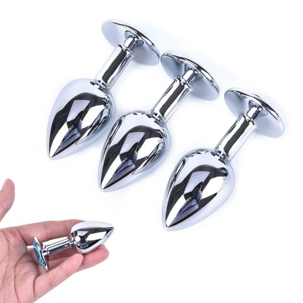 Plug Anal Dilatador Acero Inoxidable Cristal Talla S