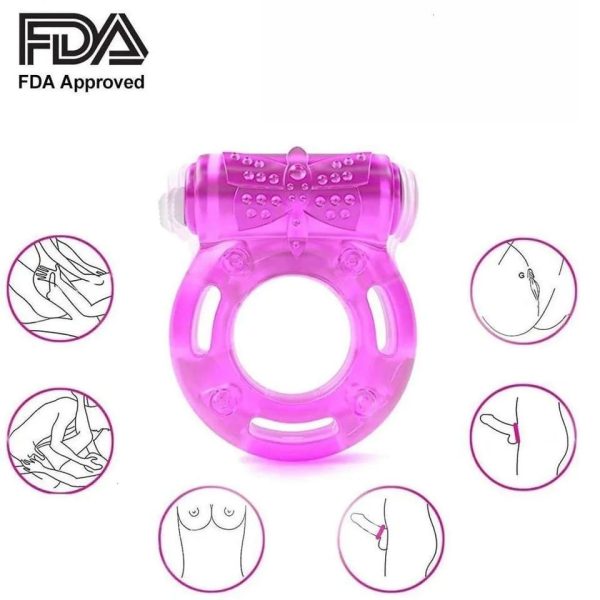 Anillo Vibrador Simple de Silicona - Imagen 2