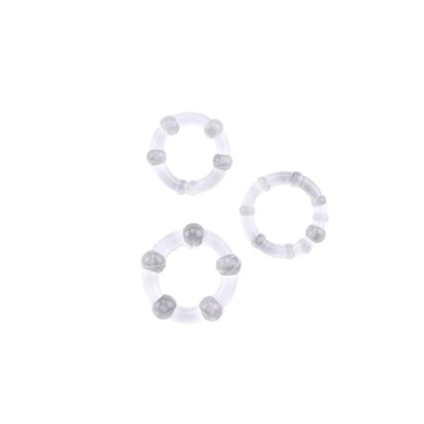 Set De Anillos Erectores Retardantes Con Perlas Stay Hard - Imagen 4