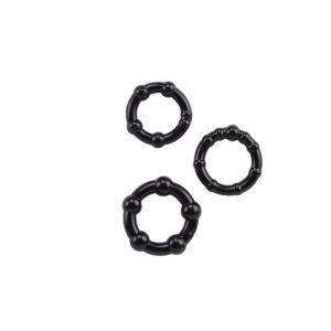 Set De Anillos Erectores Retardantes Con Perlas Stay Hard