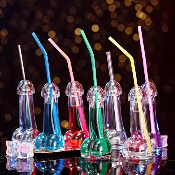 Pack de 2 Vasos Copa Cocteles Tipo Pene - Imagen 3