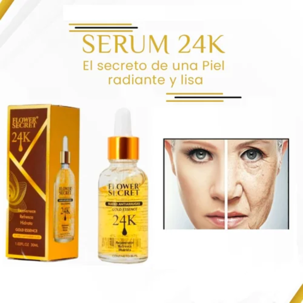 Serum Facial 24K Gold Antiarrugas Hidratante  Flower Secret - Imagen 2