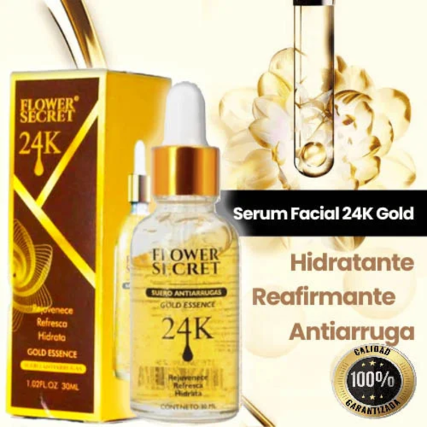Serum Facial 24K Gold Antiarrugas Hidratante  Flower Secret - Imagen 3
