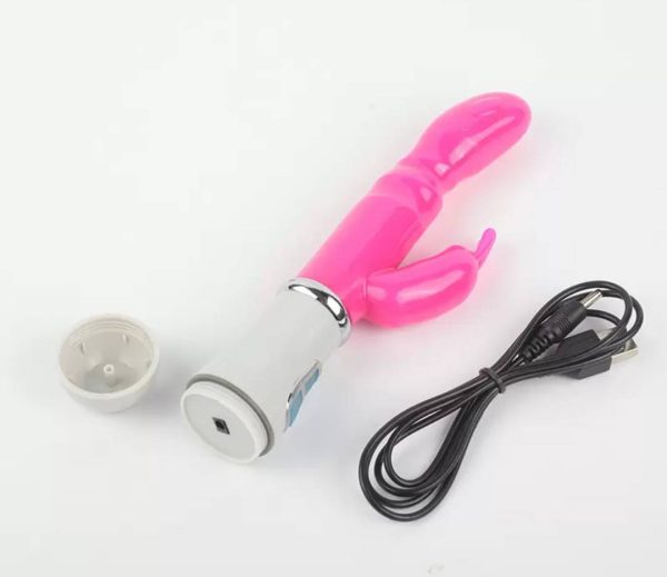 Vibrador Usb Consolador Conejito Clítoris Punto G Silicona - Imagen 4