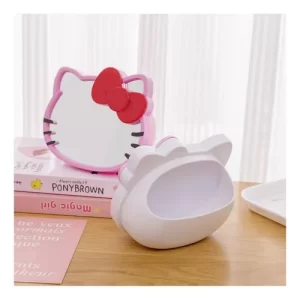 Espejo De Tocador Porta Cosmeticos Hello Kitty